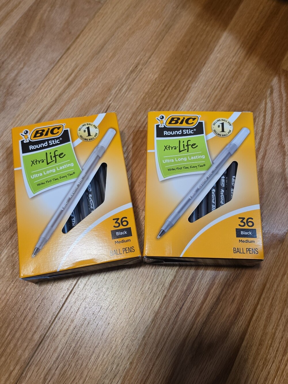 BIC Round Stic Xtra-Life Black Ballpoint Pens (36 Count)
